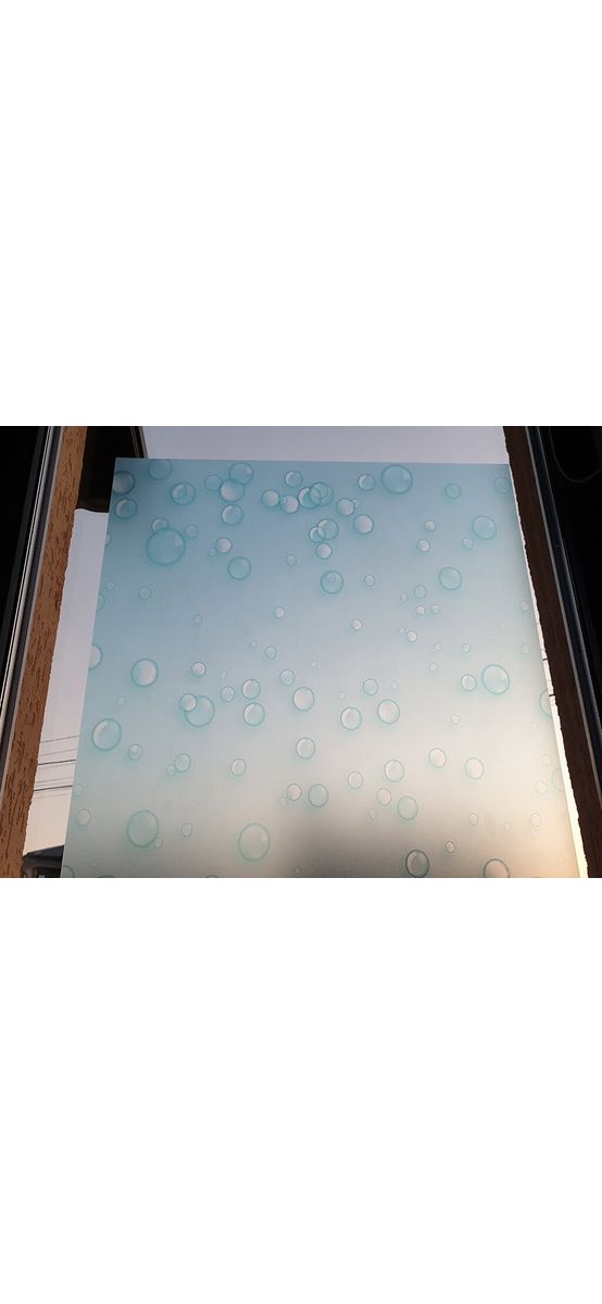 Folie geam cabină duş Aqua, Folina, sablare cu model turcoaz, rolă de 100x250 cm