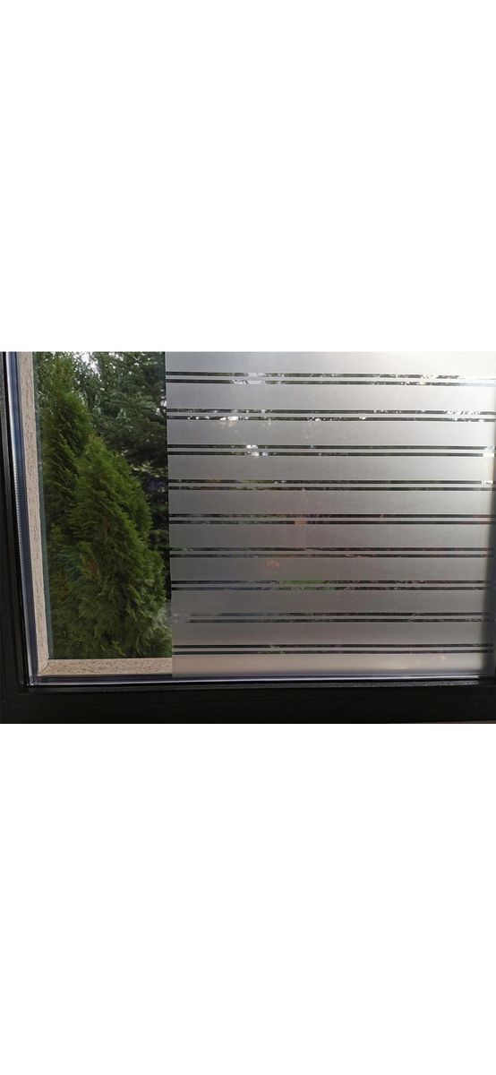 Folie geam autoadezivă Structur, Folina, transparentă cu dungi, rolă de 152x100 cm