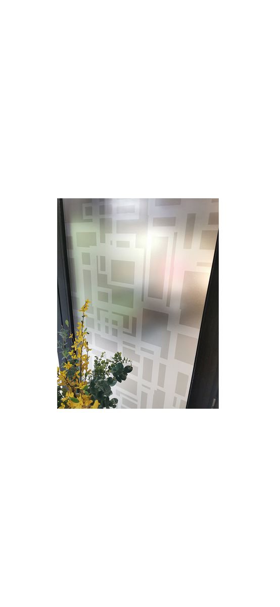 Folie sablare Cubism, Folina, model geometric gri, pentru uşi din sticlă, rolă de 100x210 cm