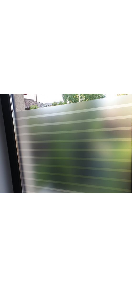 Folie geam autoadezivă Levi, Folina, sablare cu dungi, 100 cm lăţime