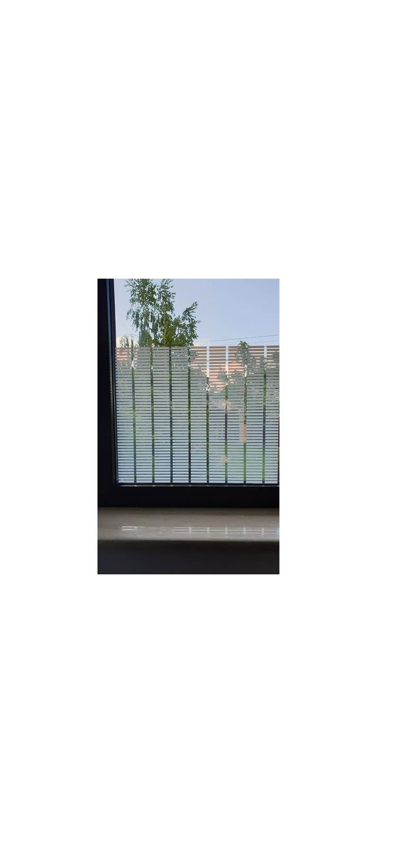 Folie geam autoadezivă Office Visy, imprimeu dreptunghiuri, alb, lățime 152 cm