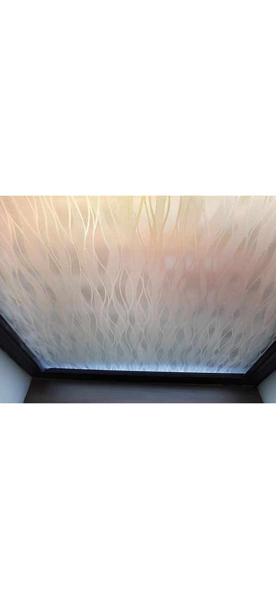 Folie geam electrostatică Waves, Magicfix, imprimeu geometric embosat, lățime 100 cm