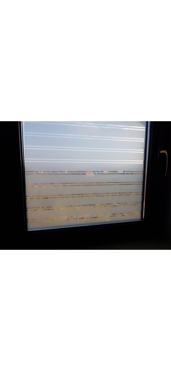 Folie geam autoadezivă Structur, Folina, transparentă cu dungi, rolă de 152x100 cm