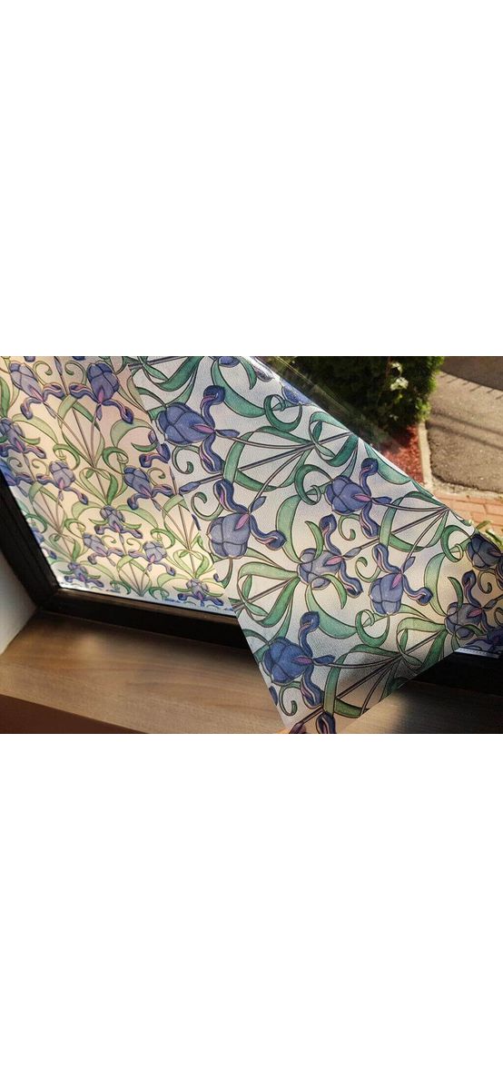 Folie geam autoadezivă Minster, d-c-fix, imprimeu floral, translucid, lățime 67 cm