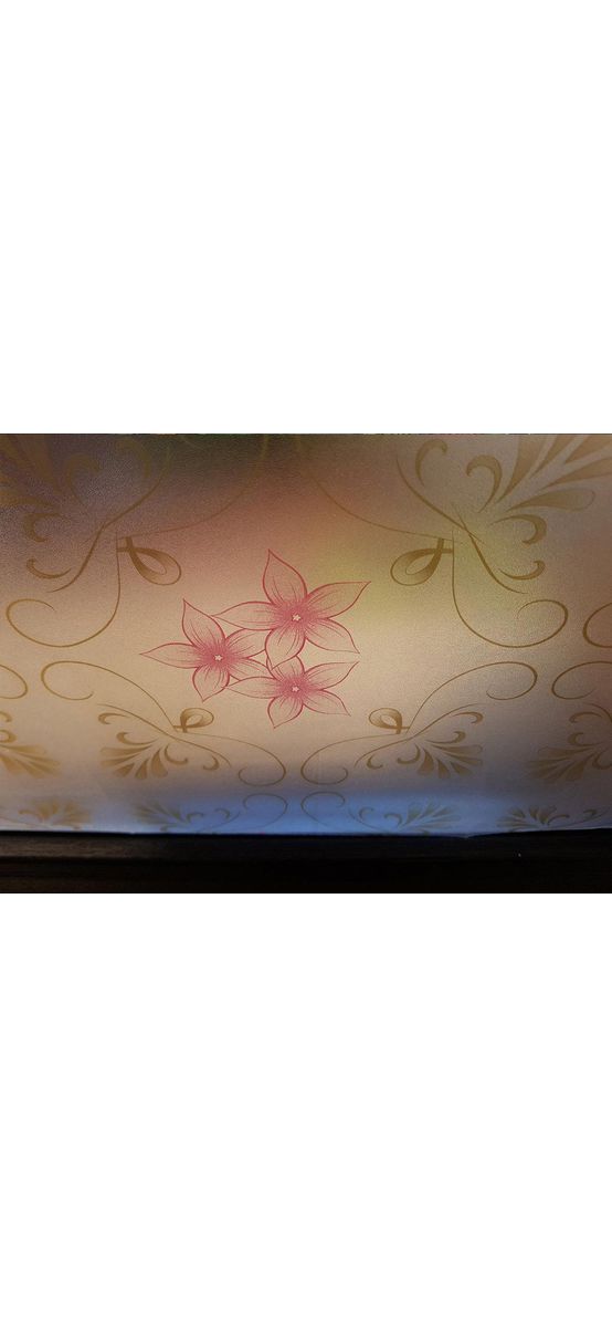 Folie geam autoadezivă Veti, Folina, model floral roşu, rola 90x200 cm 