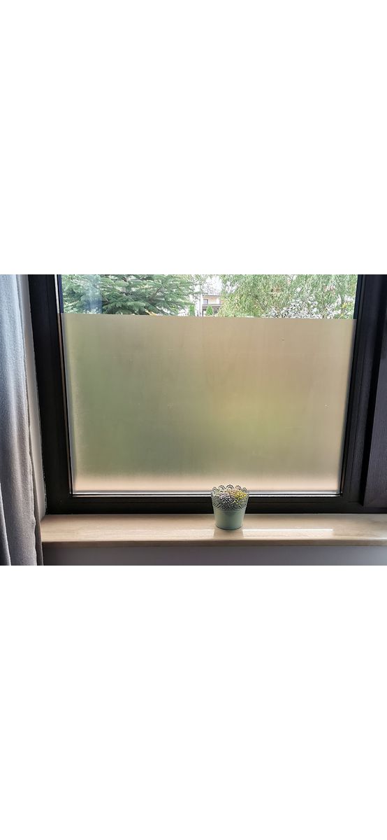 Folie geam autoadezivă, cu efect de sablare maronie, rolă de 50x120 cm