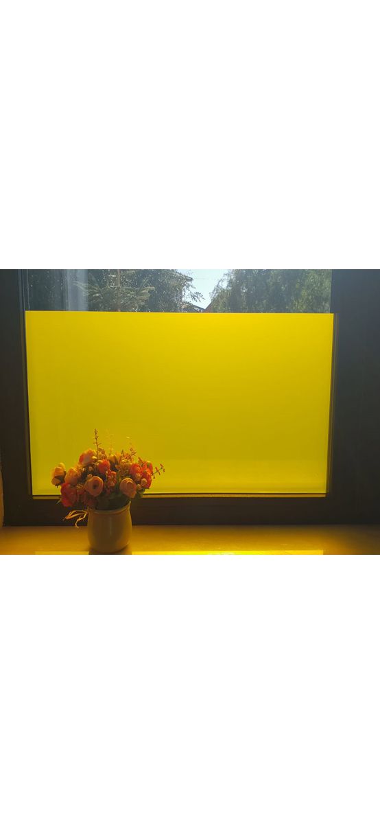 Folie geam sablat ColourEtched, Aslan, uni, galbenă, lățime 122 cm