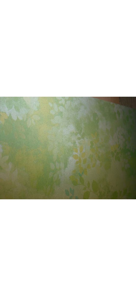 Folie geam autoadezivă, Folina Summer, sablare verde cu imprimeu frunze, 90 cm lățimea rolei