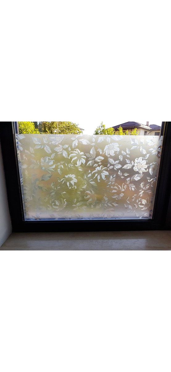 Folie geam autoadezivă Damast, d-c-fix, imprimeu floral, translucidă, rolă de 45x200 cm 