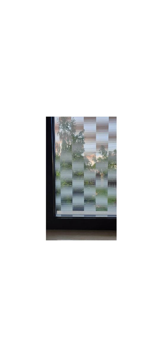 Folie geam autoadezivă Office Dopler, Folina, imprimeu dungi, alb, lățime 152 cm
