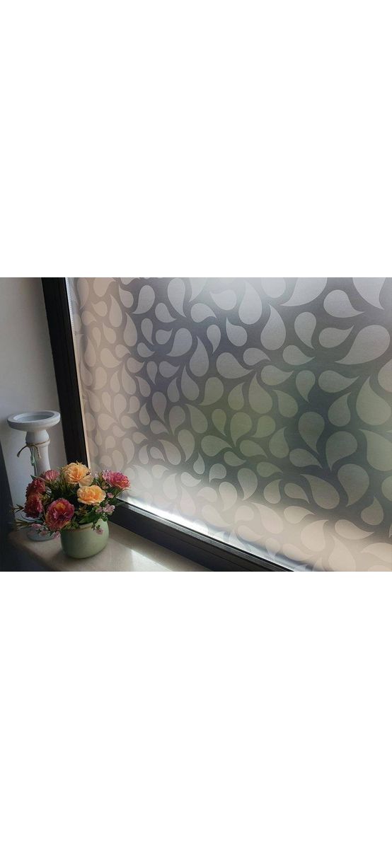 Folie geam autoadezivă Emilia gri, Folina, model geometric, 100 cm lăţime