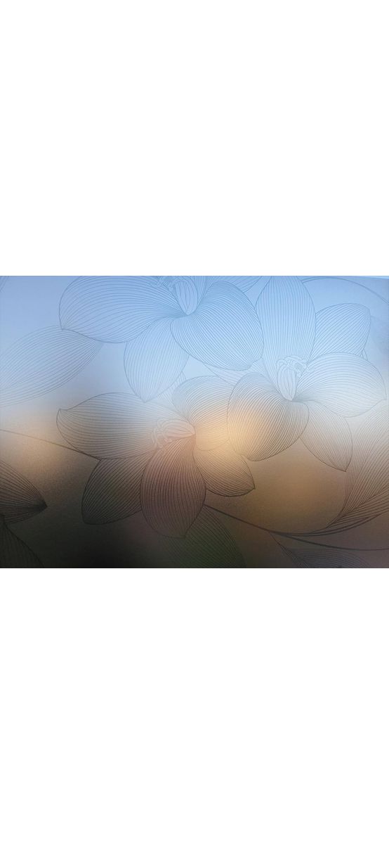 Folie geam autoadezivă Erin, Folina, model floral gri , 100 cm lăţime
