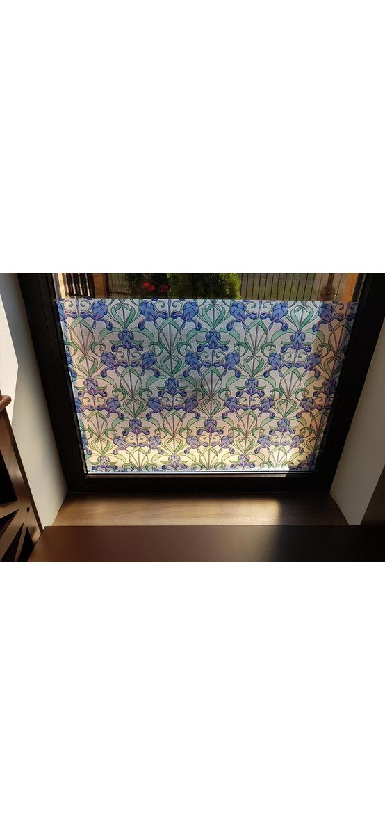 Folie geam autoadezivă Minster, d-c-fix, imprimeu floral, translucid, lățime 67 cm