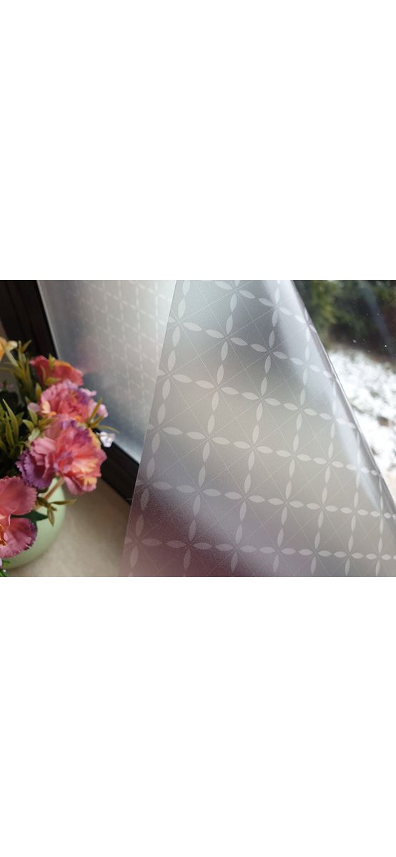 Folie geam autoadezivă Harper, Folina, model elegant gri , 100 cm lăţime