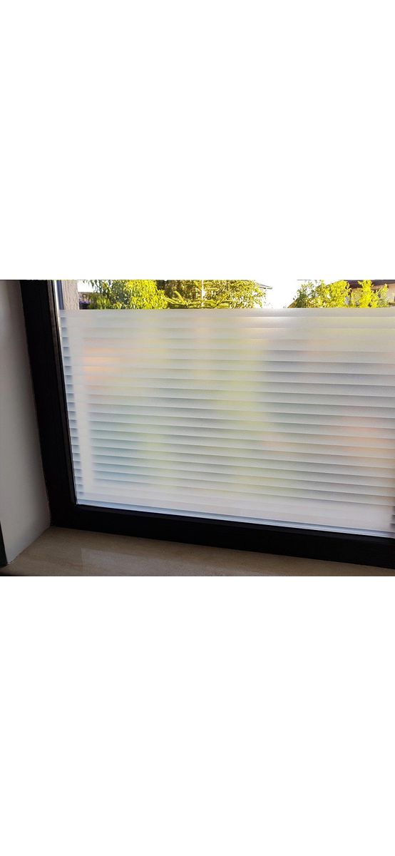Folie geam autoadezivă Jalousie, d-c-fix, sablare ce imita jaluzelele albe, rolă de 45x200 cm