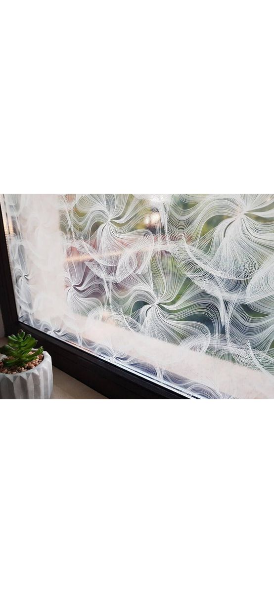 Folie geam autoadezivă Tara, d-c-fix, imprimeu alb, translucidă, 45 x 200 cm