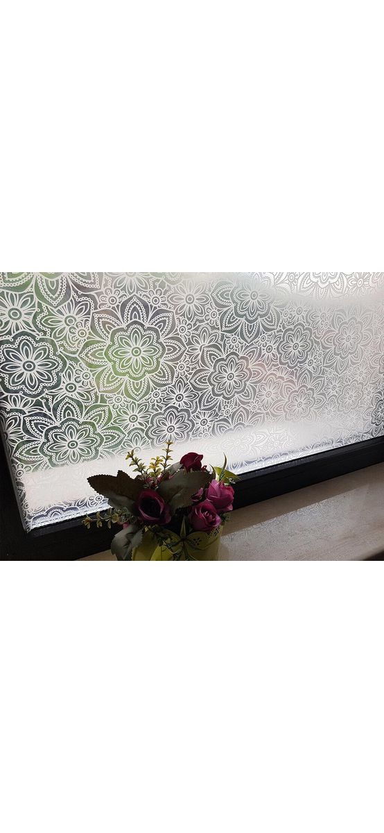 Folie geam electrostatică Candice, d-c-fix, imprimeu floral, translucid, 45 x 150 cm