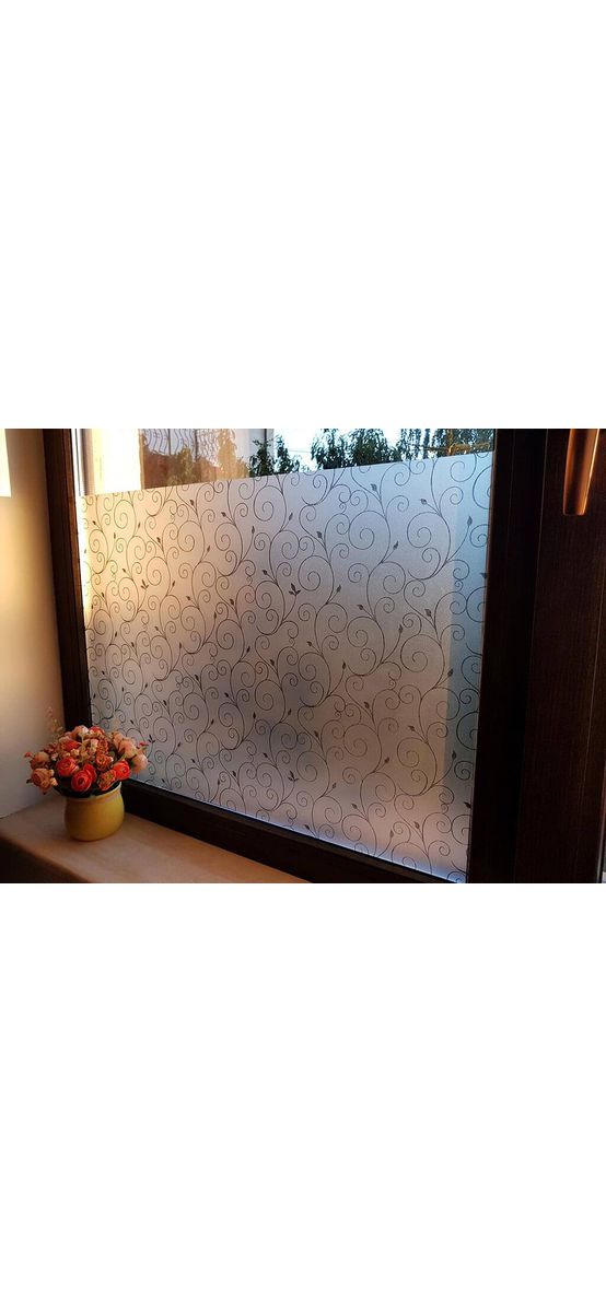 Folie geam autoadezivă Sonia, Magicfix, imprimeu floral, lățime 120 cm