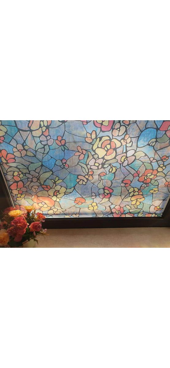 Folie geam autoadezivă Venetian Garden, d-c-fix, vitraliu, multicolor, lățime 90 cm