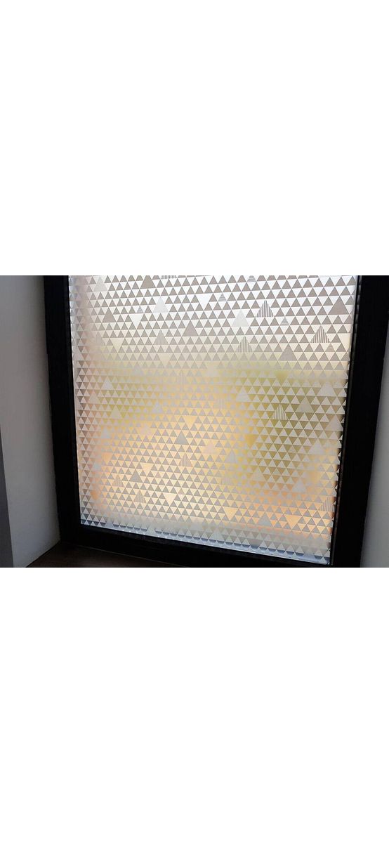 Folie geam autoadezivă Paxton, MagicFix, sablare cu model geometric alb, rolă de 90x170 cm 