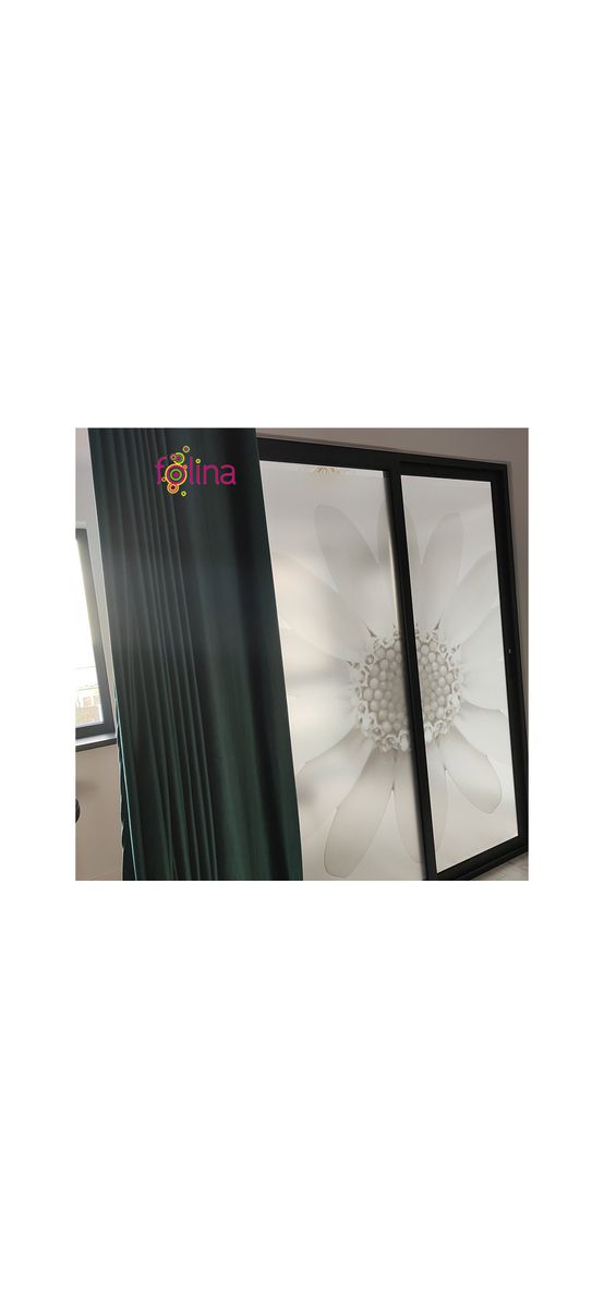 Set 2 role Folie sablare decorativă Margareta, Folina, pentru uşi din sticlă, role de 100x210 cm