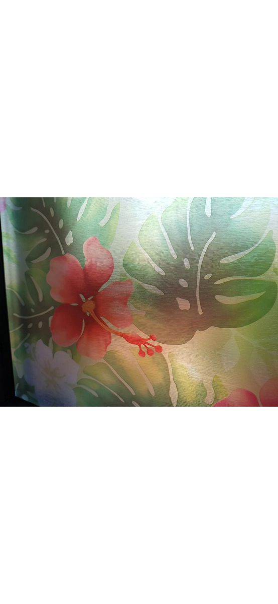 Folie geam autoadezivă Tropical, MagicFix, model floral exotic, rola de 100x160 cm 