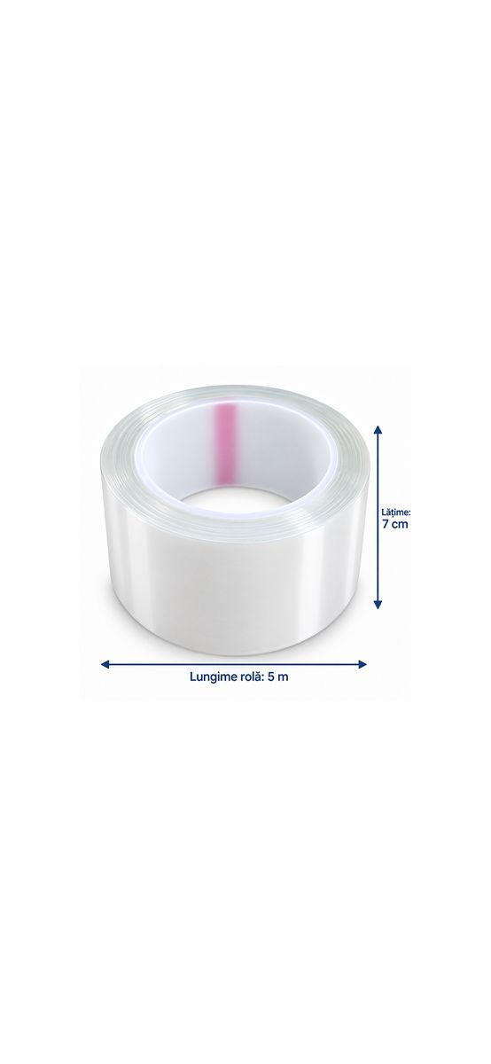 Folie transparentă de protecție TPH cu autovindecare, 7 cm x 5 m