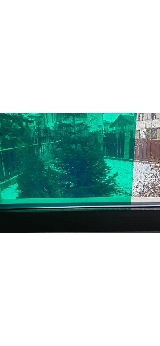 Folie geam electrostatică Penstick, Molco, transparentă, verde, lățime 100 cm