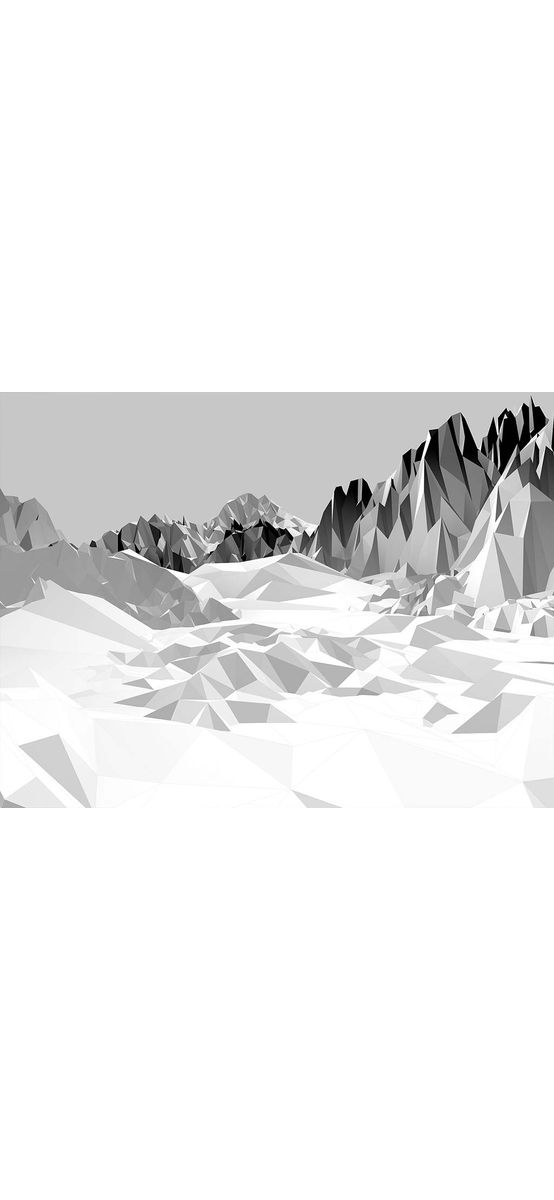 Fototapet 3D munţi Icefields, Komar, peisaj gri abstract, 368x254 cm