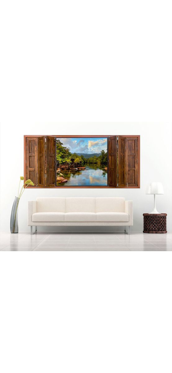 Fototapet fereastră 3D Forest