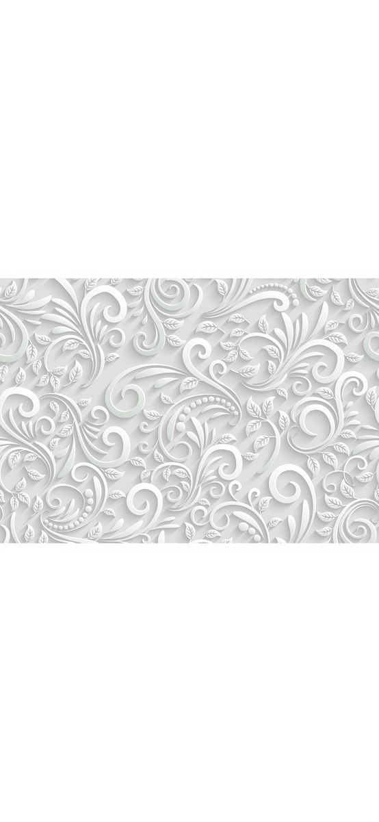 Fototapet 3D Royal Flowers, gri deschis, 400x260 cm