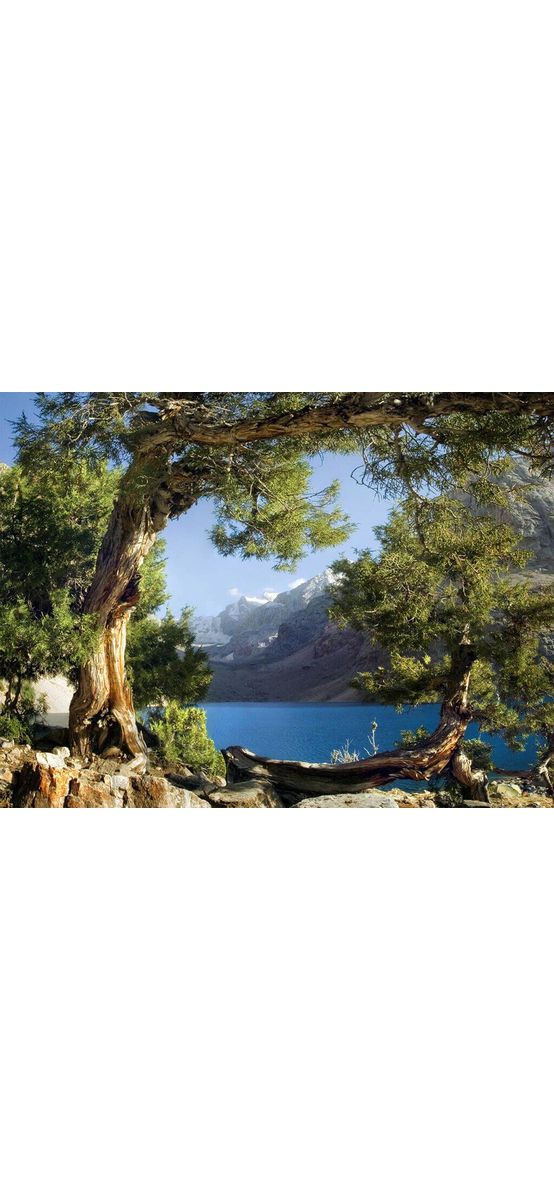 Fototapet peisaj cu lac de munte