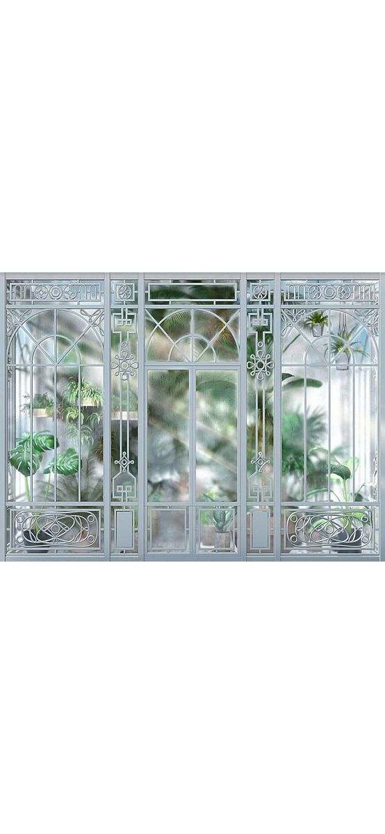 Fototapet 3D Orangerie, Komar, perete seră, 368x254 cm