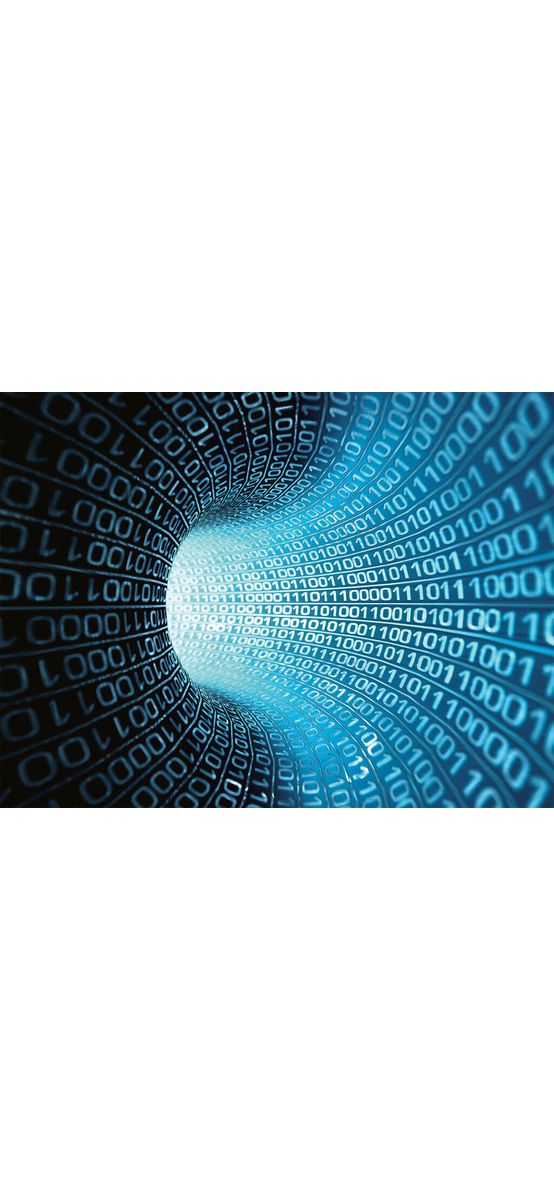 Fototapet 3D Binary Stream, Dimex, albastru, 375x250 cm