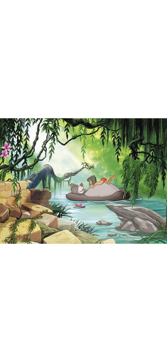 Fototapet Cartea Junglei, Komar, Swimming with Baloo, 368x254 cm