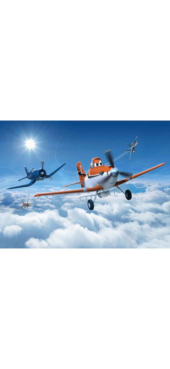 Fototapet cameră băieţi, Planes above the clouds, Komar, multicolor, 368 x 254 cm