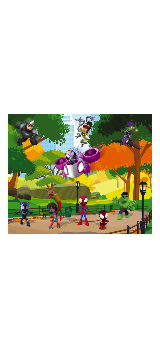 Fototapet cameră copii cu personaje Marvel Spidey, Komar Spidey Scavenger Hunt, 300x250 cm