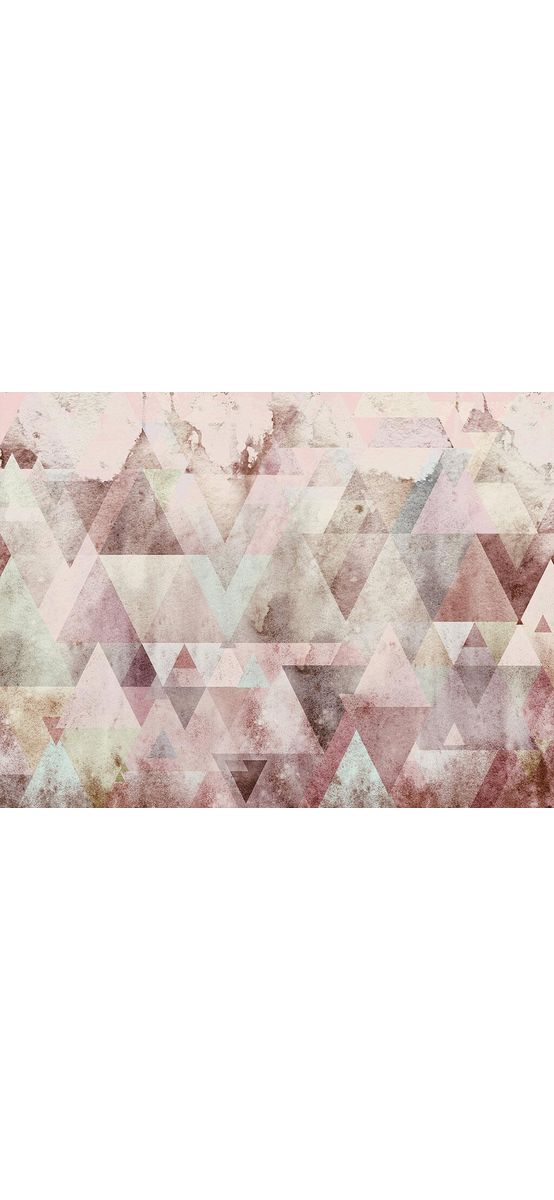 Fototapet Triangles Red, Komar, model geometric, 400x250 cm