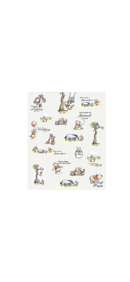 Fototapet camera copii Winnie Pooh Stripes, Komar - 200x280 cm