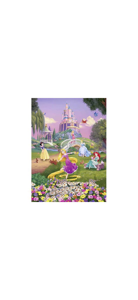 Fototapet Prinţesele Disney Princess Sunset, Komar, decorațiune pentru copii, fototapet multicolor