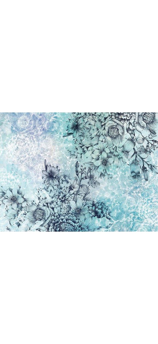 Fototapet Windflowers, Komar, model floral albastru, dimensiune fototapet 368x248 cm