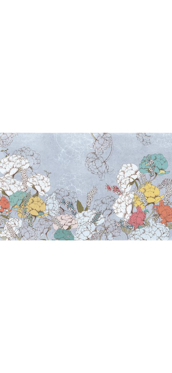 Fototapet floral Planting Peonies, Komar, pe suport vlies, 400x250 cm