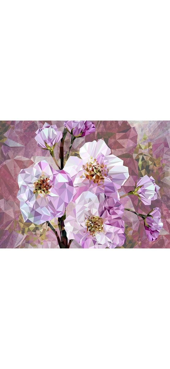 Fototapet floral Blooming Gems, Komar, culoare roz, dimensiune fototapet 368x248 cm