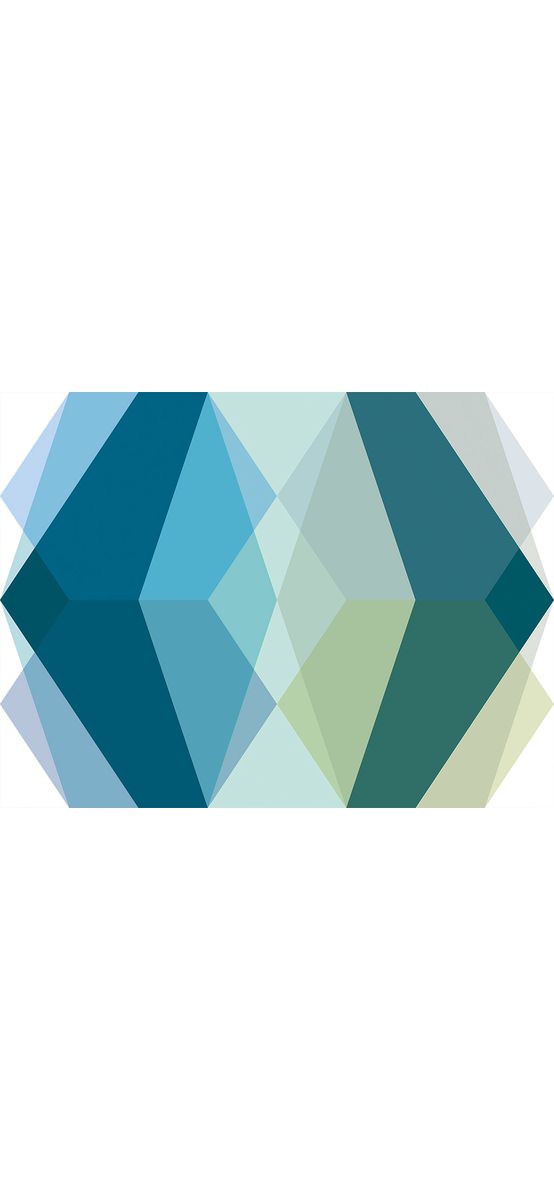 Fototapet Gem Stone Kite, Komar, model geometric, albastru, 400x250 cm