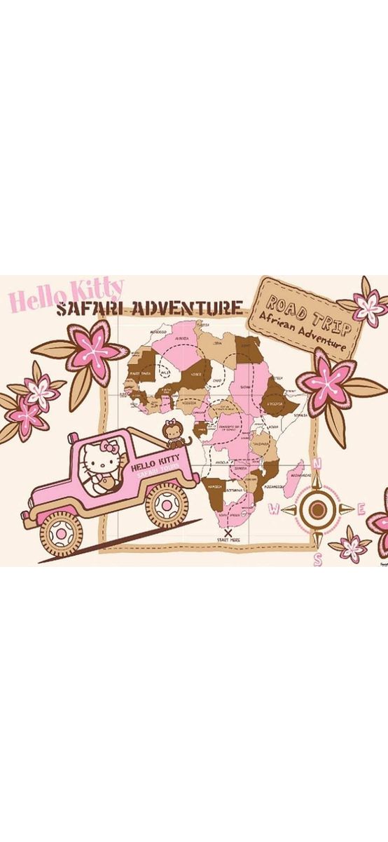 Fototapet Hello Kitty Safari Adventure