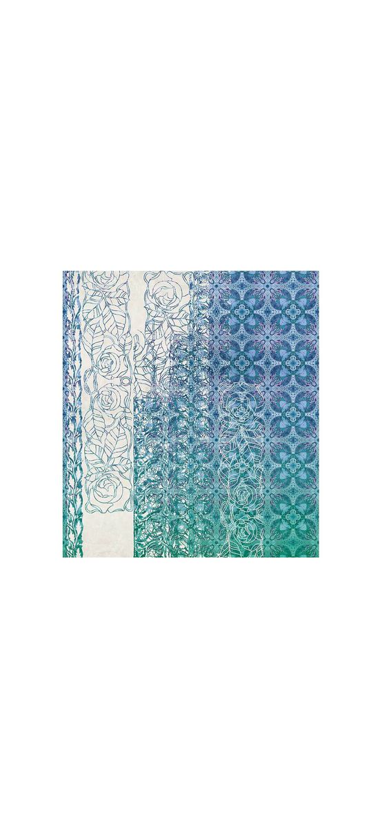 Fototapet Art Nouveau Bleu, Komar, albastru, 250x280 cm