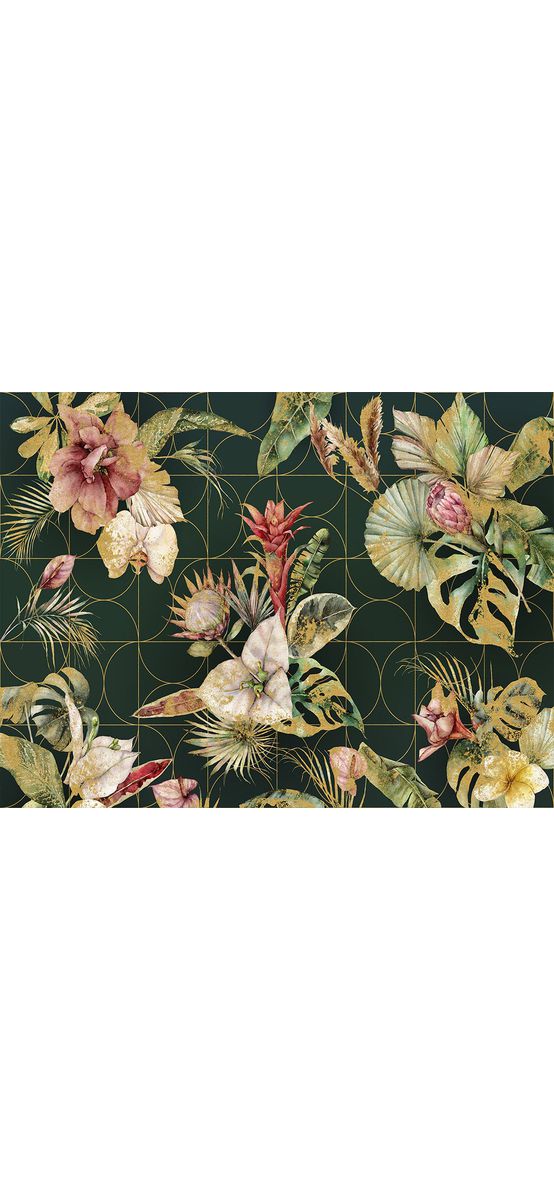 Fototapet floral verde, Komar Golden Growth, pe suport vlies, 400x250 cm