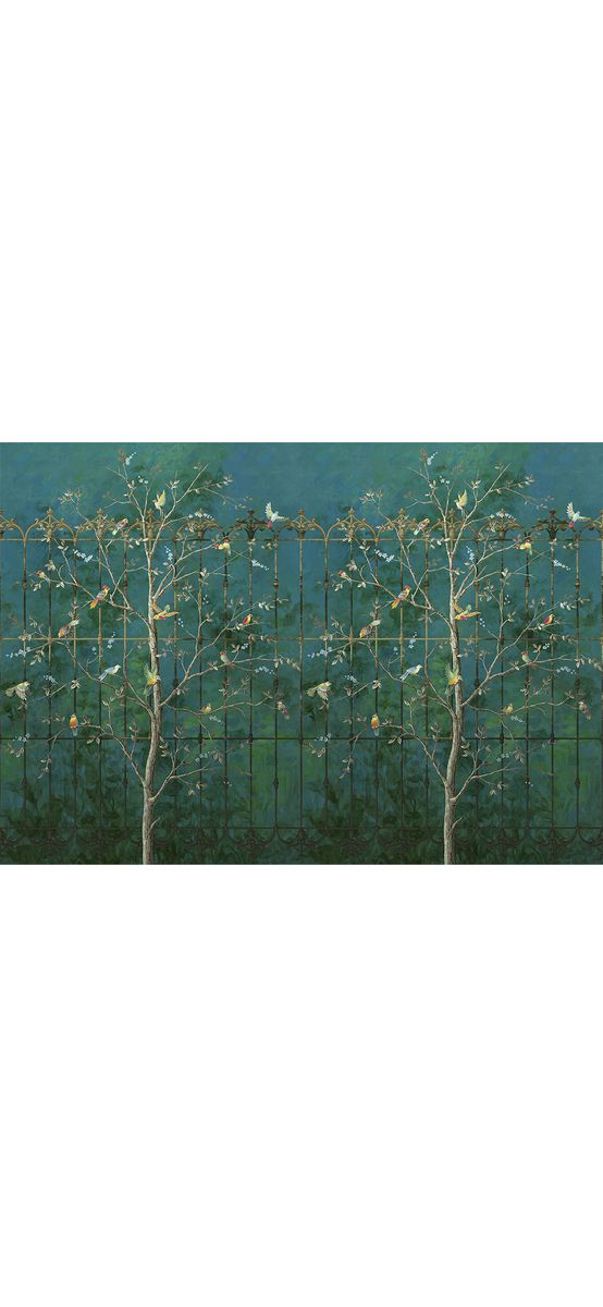 Fototapet cu copaci, Komar Park avenue, verde, 400x250 cm
