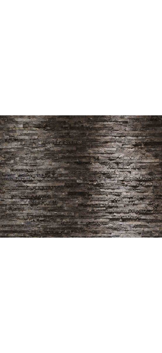 Fototapet Komar Birkenrinde, imitaţie zid de lemn gri închis cu aspect vintage, dimensiuni 368 x 254 cm