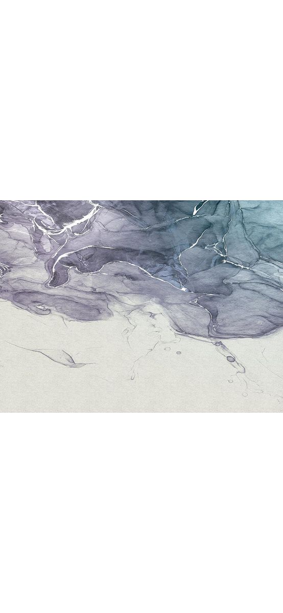 Fototapet marmură Ink Blue Fluid, Komar, model abstract, 300x280 cm